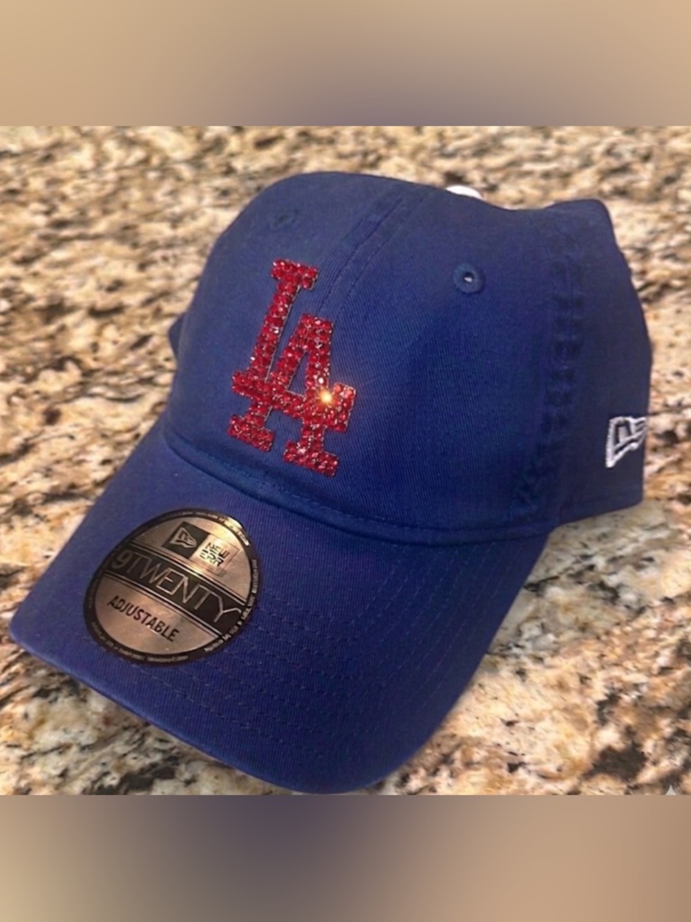 Los Angeles Dodgers WOMENS Red Swarovski Bling New Era Adjustable Hat Cap
